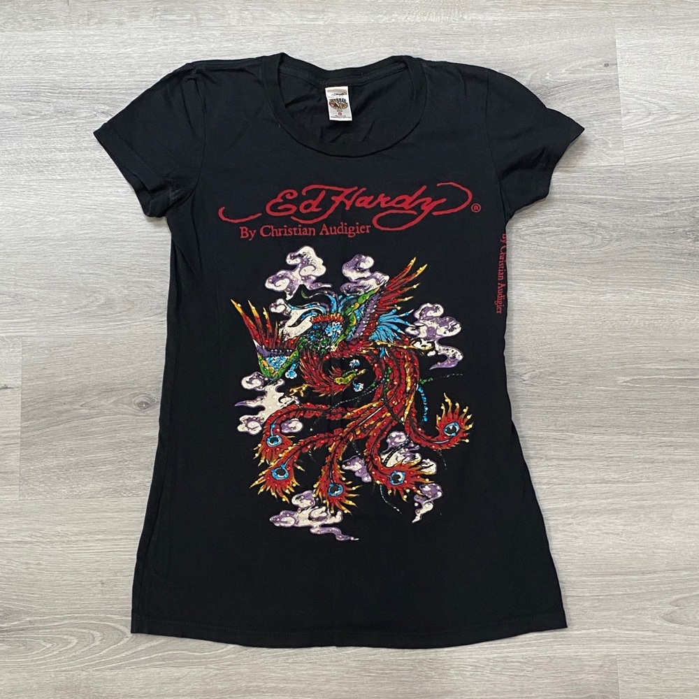 Y2K Ed Hardy Dragon Tee
